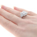 Platinum Diamond Cluster Halo Ring 950 Princess Cut 1.00ctw Miligrain Engagement Platinum Diamond Cluster Halo Ring 950 Princess Cut 1.00ctw Miligrain Engagement