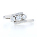 White Gold Diamond Vintage Three-Stone Bypass Ring - 14k Round Brilliant .60ctw White Gold Diamond Vintage Three-Stone Bypass Ring - 14k Round Brilliant .60ctw