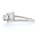White Gold Diamond Vintage Three-Stone Bypass Ring - 14k Round Brilliant .60ctw White Gold Diamond Vintage Three-Stone Bypass Ring - 14k Round Brilliant .60ctw