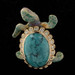 Yellow Gold Turquoise & Diamond Sea Turtle Brooch - 18k Reptile Ocean Life Pin Yellow Gold Turquoise & Diamond Sea Turtle Brooch - 18k Reptile Ocean Life Pin