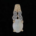 Yellow Gold Opal & Diamond Pendant - 14k Oval Cabochon Cut .74ctw Milgrain Yellow Gold Opal & Diamond Pendant - 14k Oval Cabochon Cut .74ctw Milgrain