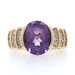 Yellow Gold Amethyst & Diamond Ring - 14k Oval Cut 4.80ctw Size 8 Yellow Gold Amethyst & Diamond Ring - 14k Oval Cut 4.80ctw Size 8