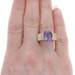 Yellow Gold Amethyst & Diamond Ring - 14k Oval Cut 4.80ctw Size 8 Yellow Gold Amethyst & Diamond Ring - 14k Oval Cut 4.80ctw Size 8
