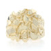 Yellow Gold Nugget Men's Ring - 14k Textured Statement Yellow Gold Nugget Men's Ring - 14k Textured Statement