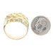 Yellow Gold Nugget Men's Ring - 14k Textured Statement Yellow Gold Nugget Men's Ring - 14k Textured Statement