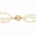 Yellow Gold Onyx & Keshi Pearl Beaded Triple Strand Necklace 17" - 14k Yellow Gold Onyx & Keshi Pearl Beaded Triple Strand Necklace 17" - 14k