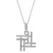 Sterling Diamond Intersecting Lines Necklace 925 .15ctw Textile Weave Adjustable Sterling Diamond Intersecting Lines Necklace 925 .15ctw Textile Weave Adjustable