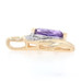 Yellow Gold Amethyst & Cubic Zirconia Pendant - 10k Marquise Cut .49ctw Yellow Gold Amethyst & Cubic Zirconia Pendant - 10k Marquise Cut .49ctw