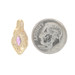 Yellow Gold Amethyst & Cubic Zirconia Pendant - 10k Marquise Cut .49ctw Yellow Gold Amethyst & Cubic Zirconia Pendant - 10k Marquise Cut .49ctw