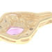 Yellow Gold Amethyst & Cubic Zirconia Pendant - 10k Marquise Cut .49ctw Yellow Gold Amethyst & Cubic Zirconia Pendant - 10k Marquise Cut .49ctw