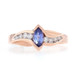 Kallati Tanzanite & Diamond Bypass Ring - Rose Gold 9k Marquise Cut .50ctw Kallati Tanzanite & Diamond Bypass Ring - Rose Gold 9k Marquise Cut .50ctw