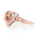 Kallati Diamond Double Heart Ring - Rose Gold 9k Round Brilliant Love Kallati Diamond Double Heart Ring - Rose Gold 9k Round Brilliant Love