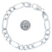 Sterling Silver Diamond Cut Figaro Chain Men's Bracelet 9" - 925 Italy Sterling Silver Diamond Cut Figaro Chain Men's Bracelet 9" - 925 Italy
