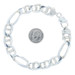 Sterling Silver Diamond Cut Figaro Chain Men's Bracelet 8 1/2" - 925 Italy Sterling Silver Diamond Cut Figaro Chain Men's Bracelet 8 1/2" - 925 Italy