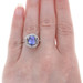Kallati Tanzanite & Diamond Ring - White Gold 9k 2.25ctw Scrollwork Kallati Tanzanite & Diamond Ring - White Gold 9k 2.25ctw Scrollwork
