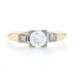 Yellow Gold Diamond Retro Engagement Ring - 14k Transitional Cut .59ctw Vintage Yellow Gold Diamond Retro Engagement Ring - 14k Transitional Cut .59ctw Vintage