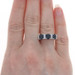 White Gold Sapphire & Diamond Band - 18k Oval 2.76ctw Three-Stone Ring White Gold Sapphire & Diamond Band - 18k Oval 2.76ctw Three-Stone Ring
