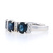 White Gold Sapphire & Diamond Band - 18k Oval 2.76ctw Three-Stone Ring White Gold Sapphire & Diamond Band - 18k Oval 2.76ctw Three-Stone Ring
