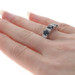 White Gold Sapphire & Diamond Band - 18k Oval 2.76ctw Three-Stone Ring White Gold Sapphire & Diamond Band - 18k Oval 2.76ctw Three-Stone Ring