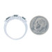 White Gold Sapphire & Diamond Band - 18k Oval 2.76ctw Three-Stone Ring White Gold Sapphire & Diamond Band - 18k Oval 2.76ctw Three-Stone Ring
