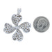 White Gold Fancy Brown Diamond Four-Leaf Clover Pendant 10k 3.20ct Luck Shamrock White Gold Fancy Brown Diamond Four-Leaf Clover Pendant 10k 3.20ct Luck Shamrock