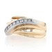 Yellow Gold Diamond Crossover Band - 14k Round Brilliant Cut .35ctw Ring Yellow Gold Diamond Crossover Band - 14k Round Brilliant Cut .35ctw Ring