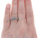 Kallati Sapphire & Diamond Stripe Twist Band - White Gold 9k Round .49ctw Ring Kallati Sapphire & Diamond Stripe Twist Band - White Gold 9k Round .49ctw Ring
