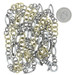 Sterling Silver & Yellow Gold Fancy Chain Necklace 39" - 925 & 18k Italy Sterling Silver & Yellow Gold Fancy Chain Necklace 39" - 925 & 18k Italy