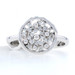 Kallati Diamond Cluster Cocktail Ring - White Gold 9k Wavy Circle Kallati Diamond Cluster Cocktail Ring - White Gold 9k Wavy Circle