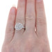 Kallati Diamond Cluster Cocktail Ring - White Gold 9k Wavy Circle Kallati Diamond Cluster Cocktail Ring - White Gold 9k Wavy Circle