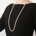 Yellow Gold Baroque Akoya Pearl Knotted Strand Necklace 34" - 14k Yellow Gold Baroque Akoya Pearl Knotted Strand Necklace 34" - 14k
