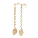 Yellow Gold Bead Dangle Earrings - 14k Cable Chain Pierced Yellow Gold Bead Dangle Earrings - 14k Cable Chain Pierced
