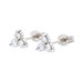 White Gold Diamond Cluster Stud Earrings 14k Round .20ctw Floral Leaves Pierced White Gold Diamond Cluster Stud Earrings 14k Round .20ctw Floral Leaves Pierced