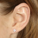 White Gold Diamond Cluster Stud Earrings 14k Round .20ctw Floral Leaves Pierced White Gold Diamond Cluster Stud Earrings 14k Round .20ctw Floral Leaves Pierced