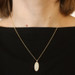 Yellow Gold Mother of Pearl & Diamond Halo Necklace 14k Single .46ctw Adjustable Yellow Gold Mother of Pearl & Diamond Halo Necklace 14k Single .46ctw Adjustable