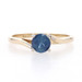 Yellow Gold Sapphire Bypass Solitaire Engagement Ring - 14k Round .73ct Yellow Gold Sapphire Bypass Solitaire Engagement Ring - 14k Round .73ct
