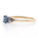 Yellow Gold Sapphire Bypass Solitaire Engagement Ring - 14k Round .73ct Yellow Gold Sapphire Bypass Solitaire Engagement Ring - 14k Round .73ct
