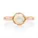 Yellow Gold Button Pearl Edwardian Solitaire Ring - 18k Antique Engagement GIA Yellow Gold Button Pearl Edwardian Solitaire Ring - 18k Antique Engagement GIA