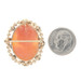 Yellow Gold Shell Vintage Brooch/Pendant - 10k Carved Cameo Silhouette Pin