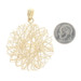 Yellow Gold Woven Wire Circle Enhancer Pendant - 14k Yellow Gold Woven Wire Circle Enhancer Pendant - 14k