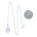 White Gold Sapphire & Diamond Pendant Necklace 17 3/4" - 18k Pear .51ctw White Gold Sapphire & Diamond Pendant Necklace 17 3/4" - 18k Pear .51ctw