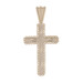 Yellow Gold Etched Scallop Cross Pendant - 14k Faith Yellow Gold Etched Scallop Cross Pendant - 14k Faith
