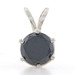 White Gold Black Moissanite Solitaire Pendant - 14k Round Brilliant Cut 1.18ct White Gold Black Moissanite Solitaire Pendant - 14k Round Brilliant Cut 1.18ct