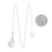 White Gold Sapphire & Diamond Pendant Necklace 17 3/4" - 18k Pear .70ctw Heart White Gold Sapphire & Diamond Pendant Necklace 17 3/4" - 18k Pear .70ctw Heart