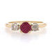 Yellow Gold Ruby & Diamond Ring - 14k Round 1.00ctw Yellow Gold Ruby & Diamond Ring - 14k Round 1.00ctw