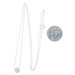 White Gold Tanzanite & Diamond Halo Necklace - 14k Round Cut .36ctw Adjustable White Gold Tanzanite & Diamond Halo Necklace - 14k Round Cut .36ctw Adjustable