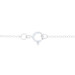 White Gold Tanzanite & Diamond Halo Necklace - 14k Round Cut .36ctw Adjustable White Gold Tanzanite & Diamond Halo Necklace - 14k Round Cut .36ctw Adjustable