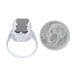 White Gold Onyx Cocktail Solitaire Ring - 14k Filigree White Gold Onyx Cocktail Solitaire Ring - 14k Filigree