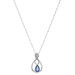 White Gold Sapphire & Diamond Pendant Necklace 18" - 18k Pear .49ctw White Gold Sapphire & Diamond Pendant Necklace 18" - 18k Pear .49ctw