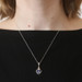 White Gold Sapphire & Diamond Pendant Necklace 17 3/4" - 18k Pear .73ctw White Gold Sapphire & Diamond Pendant Necklace 17 3/4" - 18k Pear .73ctw
